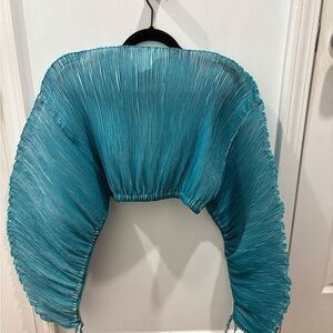 Cult Gaia Turquoise Pleated Accessory